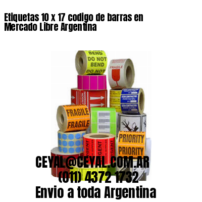 Etiquetas 10 x 17 codigo de barras en Mercado Libre Argentina