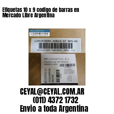 Etiquetas 10 x 9 codigo de barras en Mercado Libre Argentina