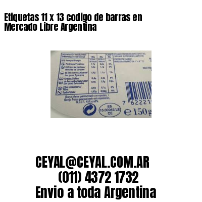 Etiquetas 11 x 13 codigo de barras en Mercado Libre Argentina