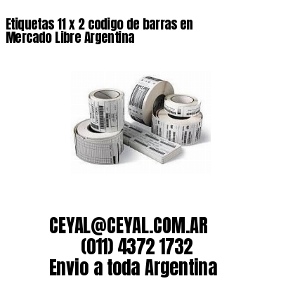 Etiquetas 11 x 2 codigo de barras en Mercado Libre Argentina