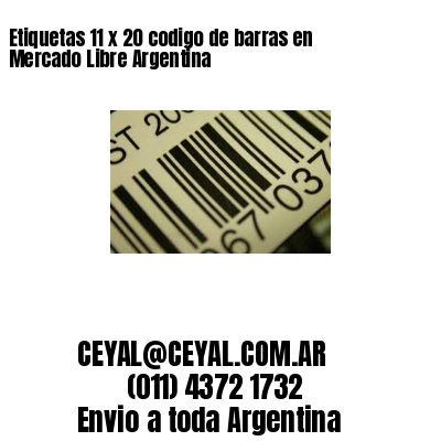 Etiquetas 11 x 20 codigo de barras en Mercado Libre Argentina