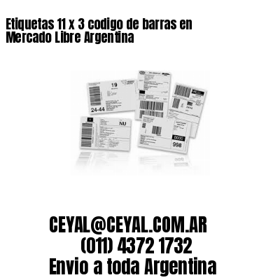 Etiquetas 11 x 3 codigo de barras en Mercado Libre Argentina