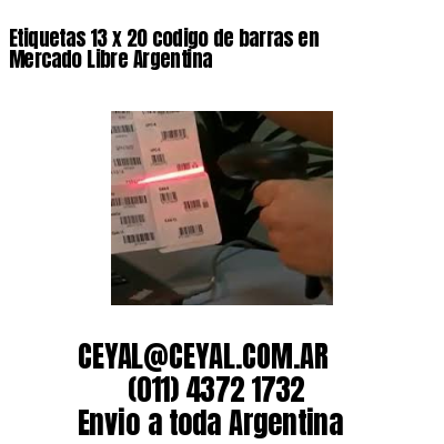 Etiquetas 13 x 20 codigo de barras en Mercado Libre Argentina