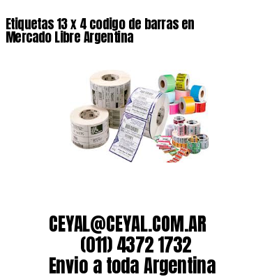 Etiquetas 13 x 4 codigo de barras en Mercado Libre Argentina