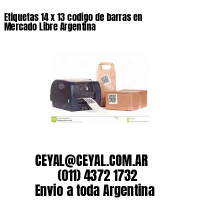 Etiquetas 14 x 13 codigo de barras en Mercado Libre Argentina