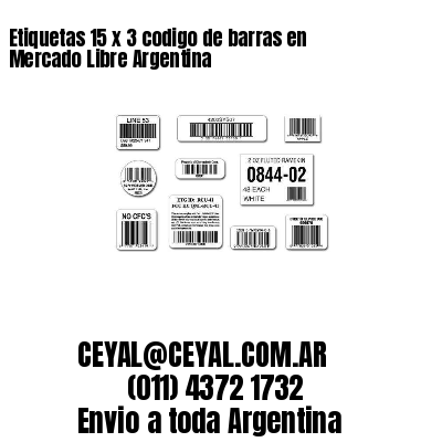 Etiquetas 15 x 3 codigo de barras en Mercado Libre Argentina