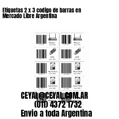 Etiquetas 2 x 3 codigo de barras en Mercado Libre Argentina