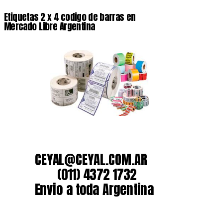 Etiquetas 2 x 4 codigo de barras en Mercado Libre Argentina