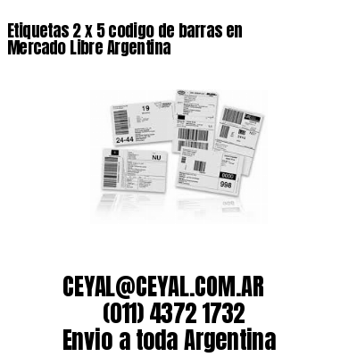 Etiquetas 2 x 5 codigo de barras en Mercado Libre Argentina