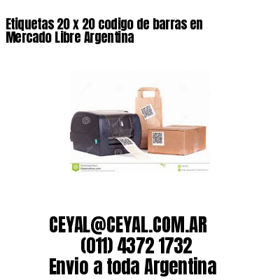 Etiquetas 20 x 20 codigo de barras en Mercado Libre Argentina