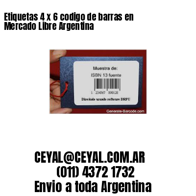 Etiquetas 4 x 6 codigo de barras en Mercado Libre Argentina