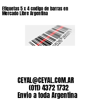 Etiquetas 5 x 4 codigo de barras en Mercado Libre Argentina