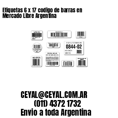 Etiquetas 6 x 17 codigo de barras en Mercado Libre Argentina