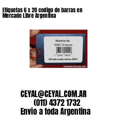 Etiquetas 6 x 20 codigo de barras en Mercado Libre Argentina