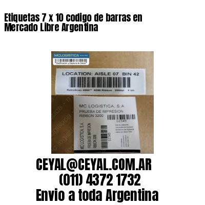 Etiquetas 7 x 10 codigo de barras en Mercado Libre Argentina