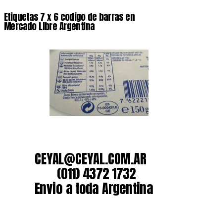 Etiquetas 7 x 6 codigo de barras en Mercado Libre Argentina