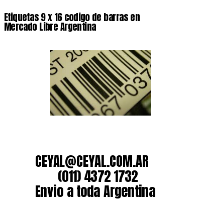 Etiquetas 9 x 16 codigo de barras en Mercado Libre Argentina