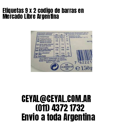 Etiquetas 9 x 2 codigo de barras en Mercado Libre Argentina