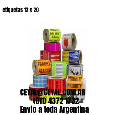 etiquetas 12 x 20