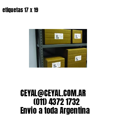 etiquetas 17 x 19