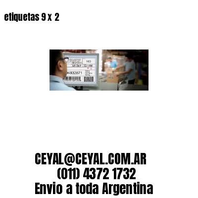 etiquetas 9 x 2