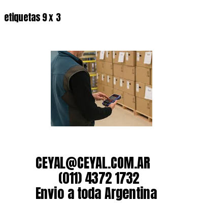 etiquetas 9 x 3