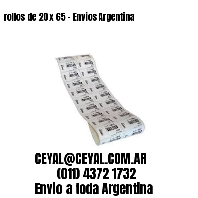 rollos de 20 x 65 – Envios Argentina