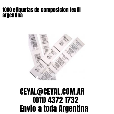 1000 etiquetas de composicion textil argentina
