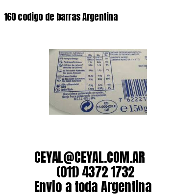 160 codigo de barras Argentina