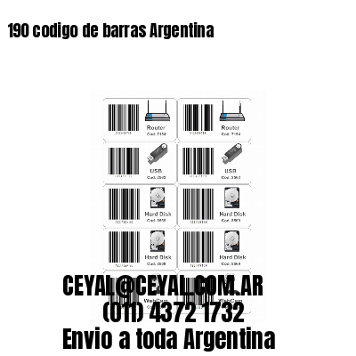 190 codigo de barras Argentina