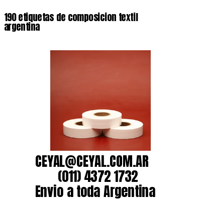 190 etiquetas de composicion textil argentina