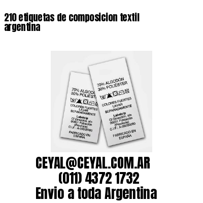 210 etiquetas de composicion textil argentina