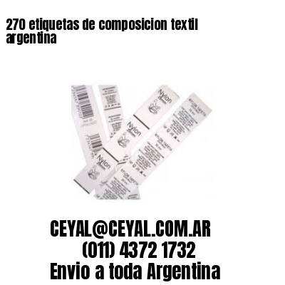 270 etiquetas de composicion textil argentina