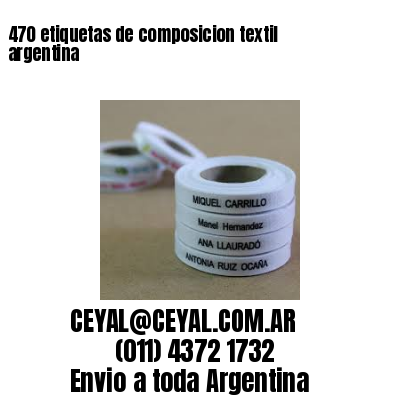 470 etiquetas de composicion textil argentina