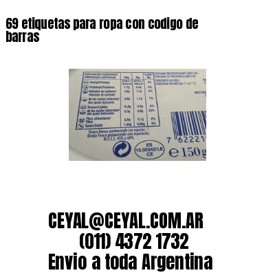 69 etiquetas para ropa con codigo de barras