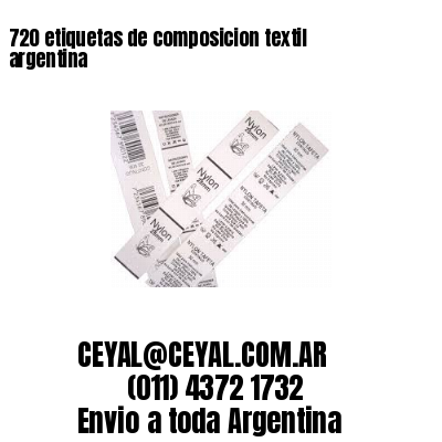 720 etiquetas de composicion textil argentina