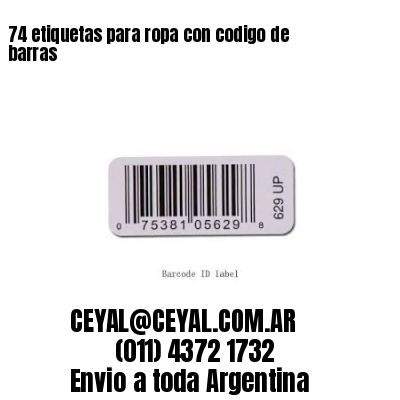 74 etiquetas para ropa con codigo de barras