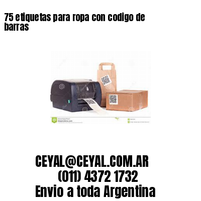 75 etiquetas para ropa con codigo de barras
