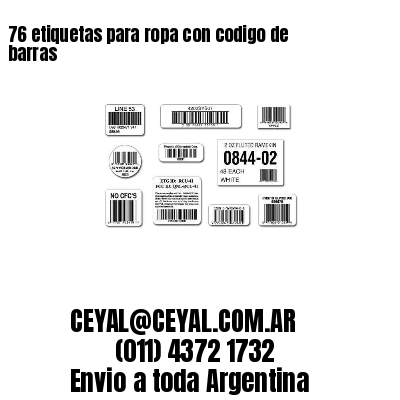 76 etiquetas para ropa con codigo de barras
