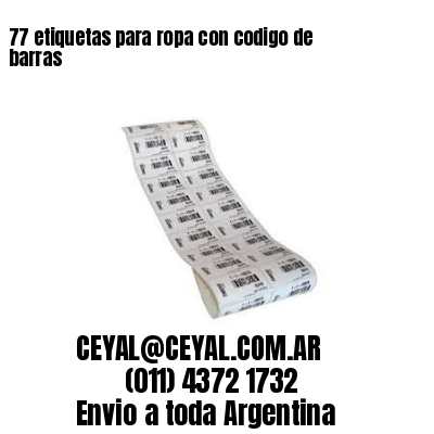 77 etiquetas para ropa con codigo de barras