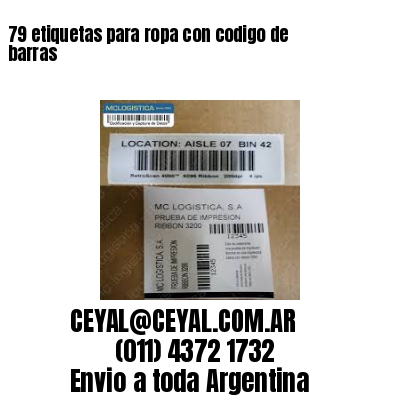 79 etiquetas para ropa con codigo de barras