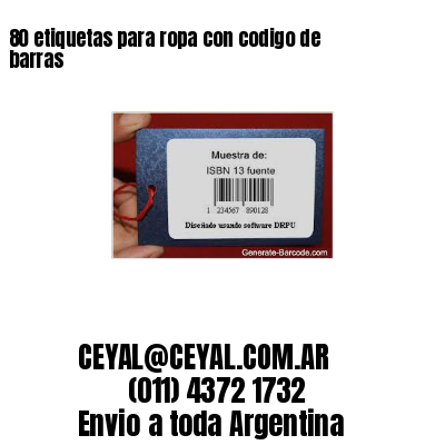 80 etiquetas para ropa con codigo de barras