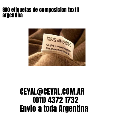 880 etiquetas de composicion textil argentina