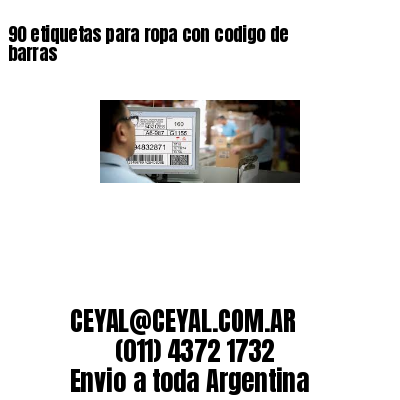 90 etiquetas para ropa con codigo de barras