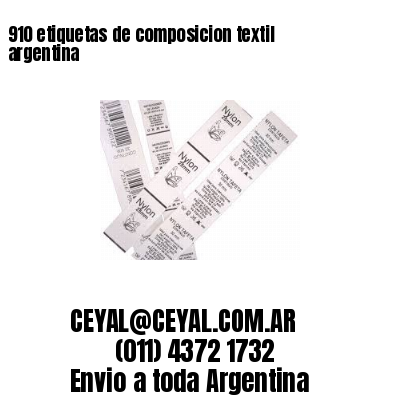 910 etiquetas de composicion textil argentina