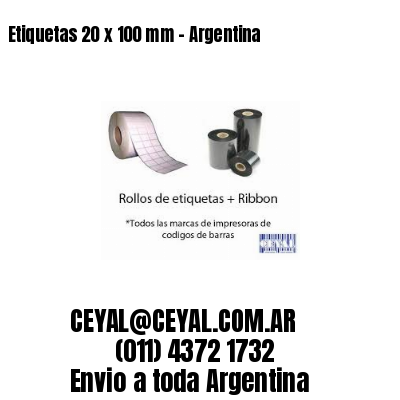 Etiquetas 20 x 100 mm - Argentina