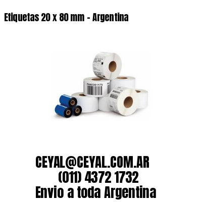 Etiquetas 20 x 80 mm – Argentina
