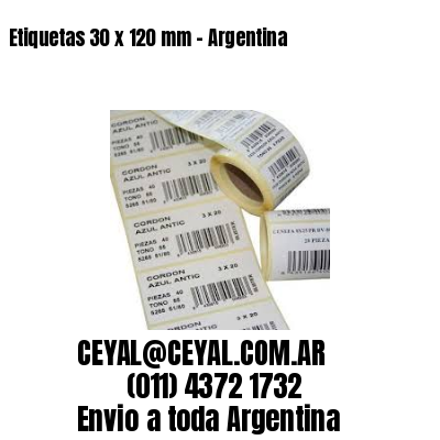 Etiquetas 30 x 120 mm – Argentina