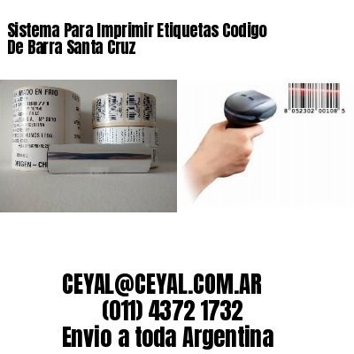 Sistema Para Imprimir Etiquetas Codigo De Barra Santa Cruz