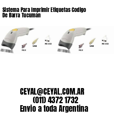 Sistema Para Imprimir Etiquetas Codigo De Barra Tucuman
